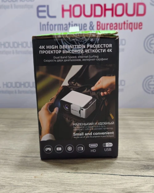 DATASHOW SMART BARRY HT32 / 4K / WIFI / HDMI + VGA + USB + AV / 180"