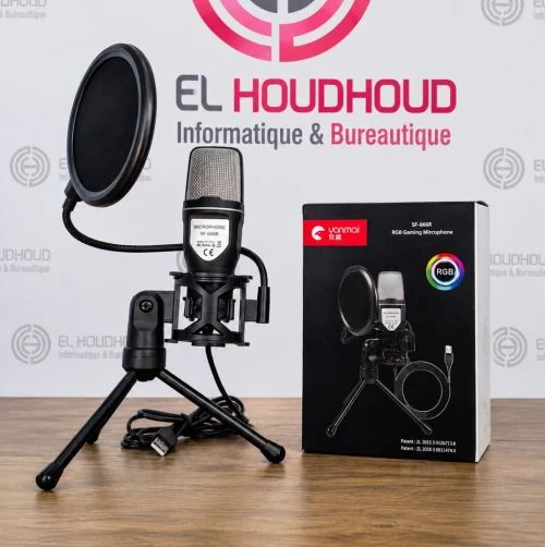 MICROPHONE GAMING RGB USB 1.35M SF-666R