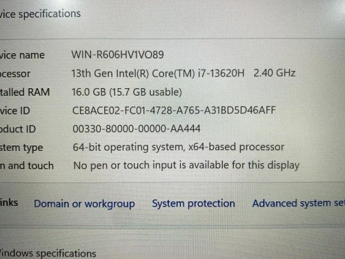 MSI KATANA 15 B13V I7-13620H 16GB 1TB SSD RTX 4060 2K 165Hz