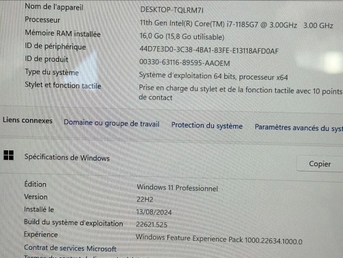 MICROSFT SURFACE LAPTOP 4 i7-1185G7 16GB 256GB SSD