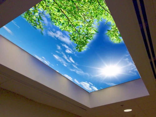 Plafond tendu - Toile tendue - Bache tendue - light box - Quick D-play 
