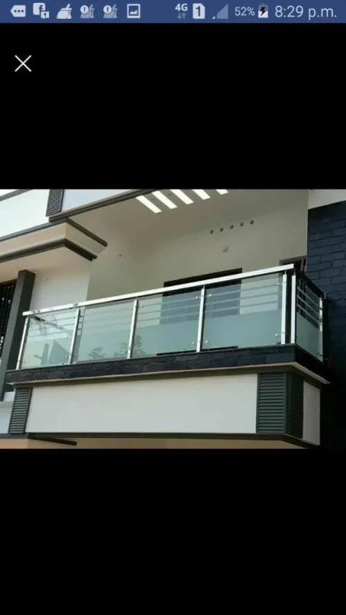 Façade, aluco, verre, inox