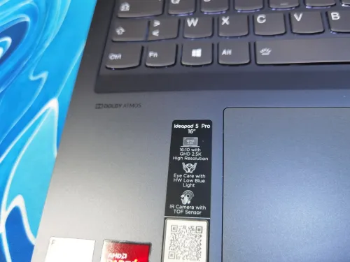 LENOVO IDEAPAD 5 PRO RYZEN 7 5800H 16GB 512GB 16P 2K FIH TÂCHE F L'ÉCRAN