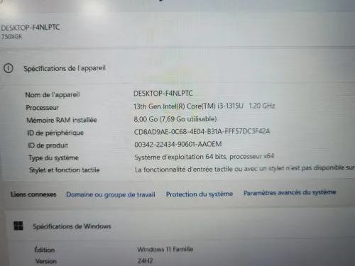 SAMSUNG GALAXY BOOK 4 CORE I3 1315U 13ÈME 8GB 256SSD 15.6P FHD