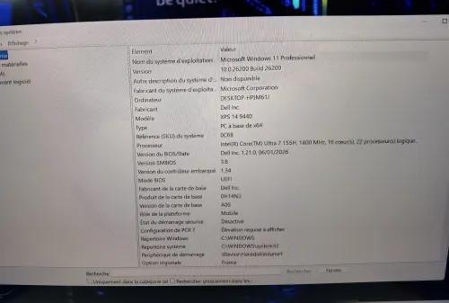 DELL XPS 14 9440 CORE ULTRA 7 155H RTX 4050 32GB DDR5 1000GB NVME 14P