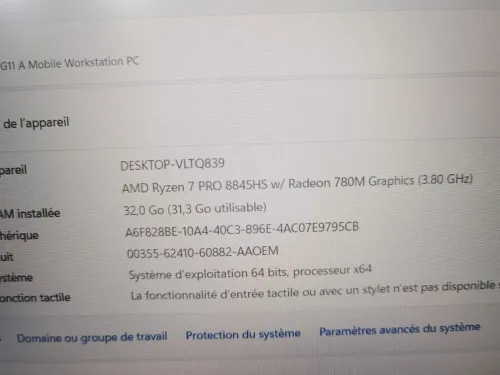 HP ZBOOK POWER 16 G11 RYZEN 7 8845HS 32GB DDR5 512GB RTX A1000 ADA 6GB