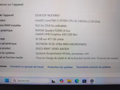 ASUS ZBOOK STUDIO X360 G5 TACTILE I7 9750H QUADRO P2000 4GB 16GB 512GB 15.6P