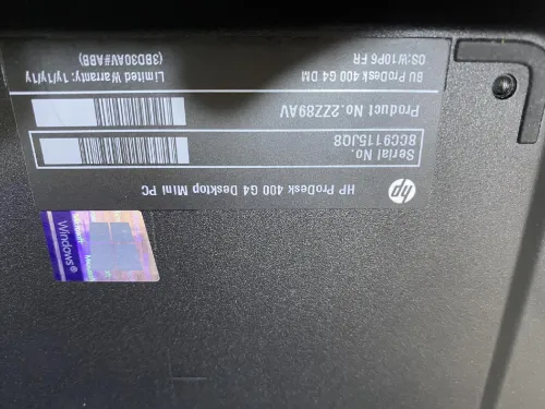 UNITÉ CENTRALE MINI HP Prodesk 400 G4l ETA 10/10 