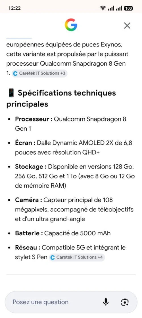 Samsung galaxy S22 ultra 5g