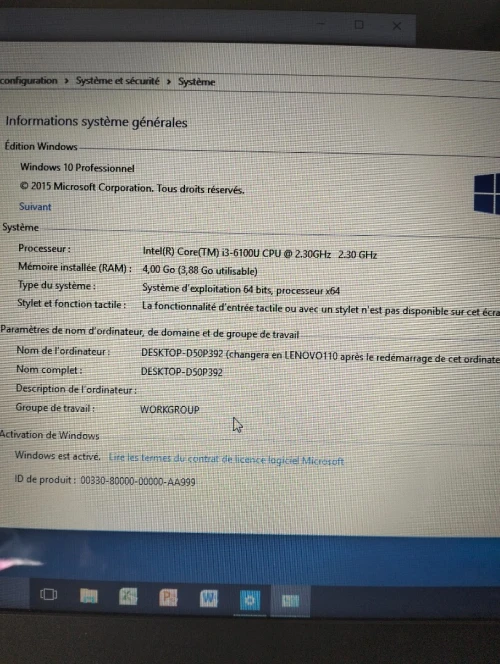 LENOVO idea pad 110-15iSK
