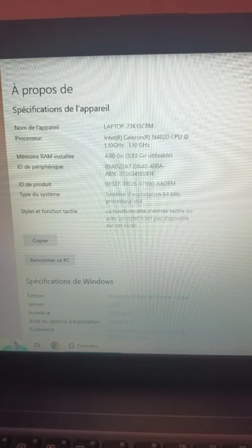 Vend PC portable ASUS VIVOBOOK  