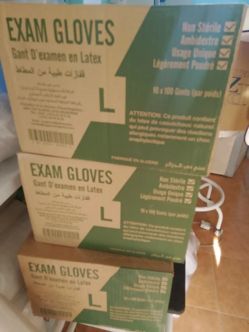 Gants latex exam glove