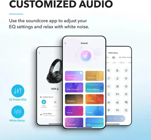 Used Soundcore Anker Q20i Casque hybride à réduction active du bruit