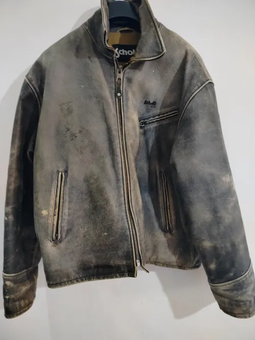 Veste  en Cuire 100%  "Schott NYC USA"  made in USA