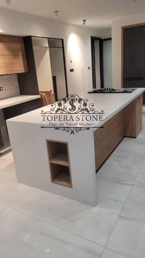 Plan travail en quartz et granite