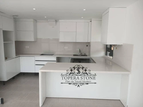 Plan travail en quartz et granite
