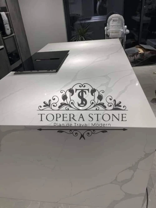 Plan travail en quartz et granite