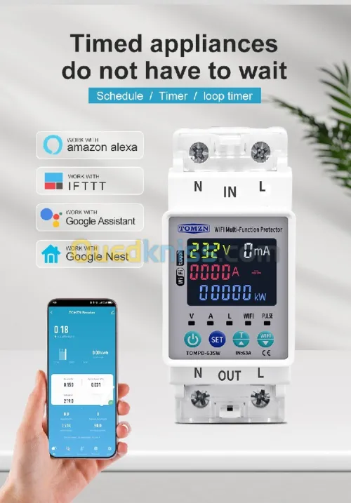 Protecteur de tension intelligent WiFi 