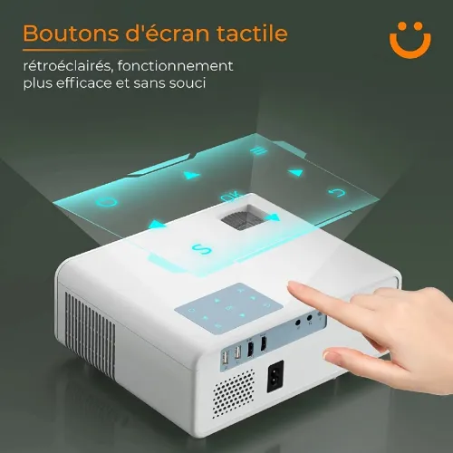 Data show Vidéoprojecteur 5G WiFi Bluetooth,YABER Pro Y9 400ANSI Full HD 1080P