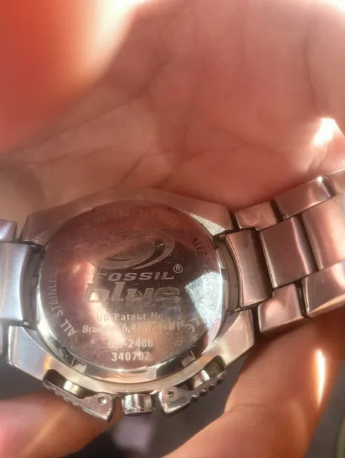 ساعة Fossil أصلية مستوردة بحالة ممتازة+مقاومة للماء100M