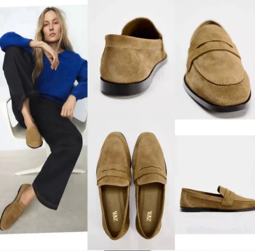 Liquidation stock important de mocassins femme Zara