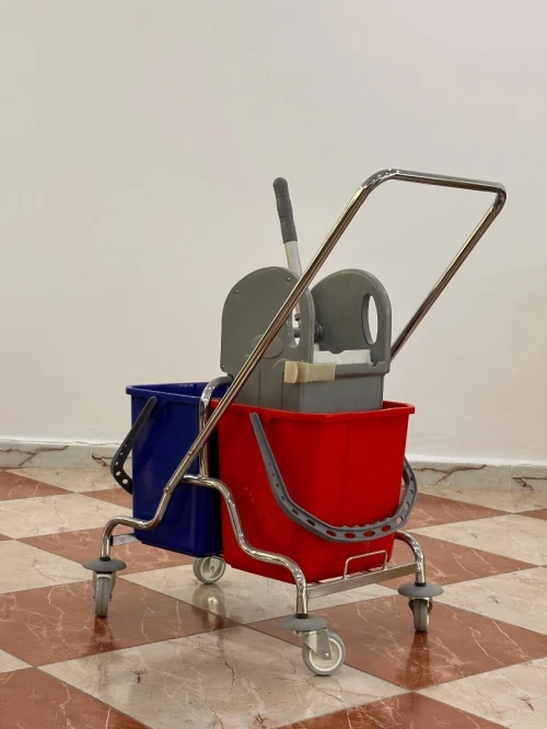 Chariot de lavage double bac