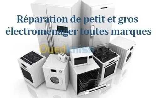 Réparations -machine à  lave vaisselle machine à laver frigidaire Plaque chauffante Four électrique