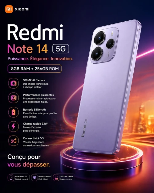 Xiaomi Redmi Note 14 - 8 ram - 128 GB stockage redmi note 14