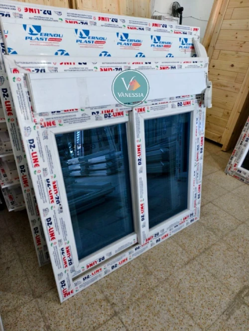 Fenêtre Coulissante En  Pvc Avec Rideau Profil Dz Line