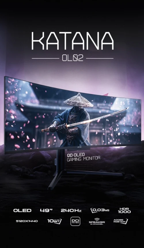 MATOS KATANA QD OLED 240HZ 49 INCH SUPER ULTRAWIDE 0.03 MS GTG TRUEBLACK HDR