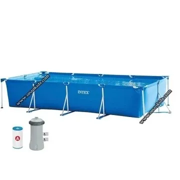  piscine Intex avec pompe et couvert 