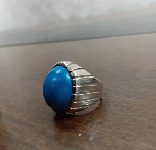 Bague en argent turquoise original