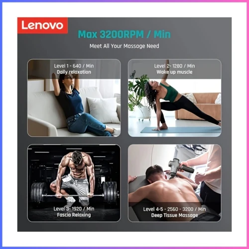 Massage Gun Lenovo Professional 6 Heads