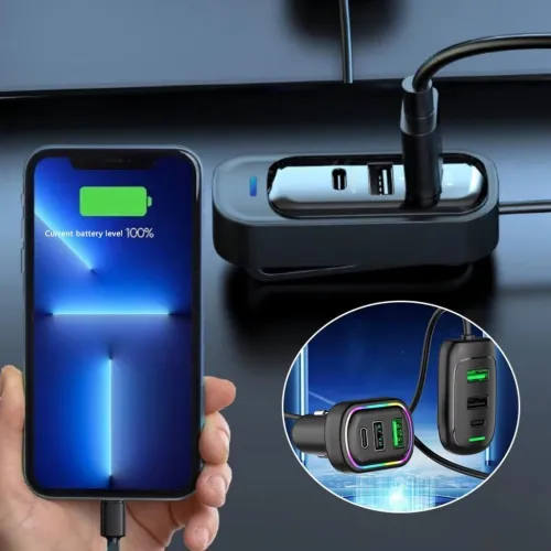 Chargeur de voiture (USB Type C) شاحن أجهزة إلكترونية للسيارة