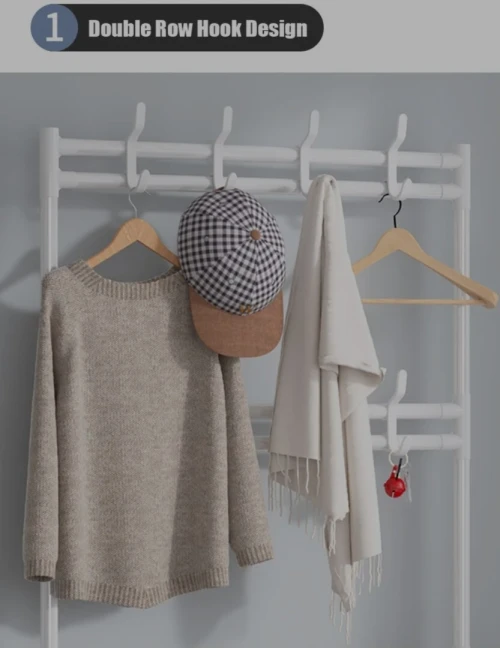 Meuble 2en1: Porte Manteau + Porte Chaussuresحامل معاطف +حامل أحذية