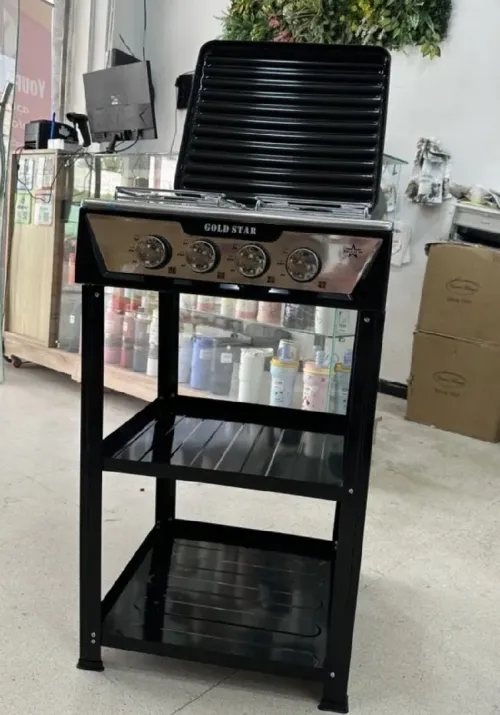 طباخة2 في 1 Goldstar من inox+طاولة بطابقين