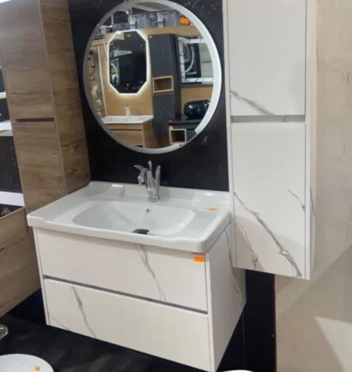 Meubles salle de bain avec miroir LED