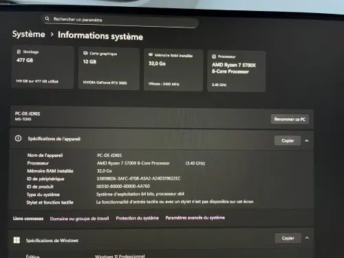 Pc gamer + moniteur
