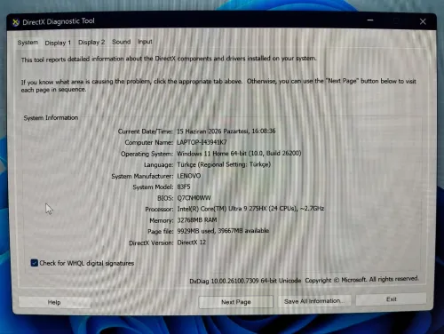 Lenovo Legion Pro 7 16IAX10H