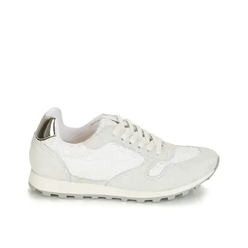 BASKETS ANDRÉ FEMME SONG CUIR BLANC