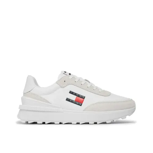 BASKETS TOMMY JEANS TJW TECH RUNNER HOMME BLANC