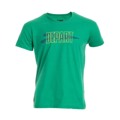 T-SHIRT HOMME DEPART  VERT 100% COTON PRINT