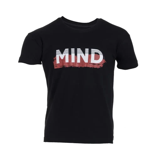 T-SHIRT HOMME DEPART NOIR 100% COTON PRINT