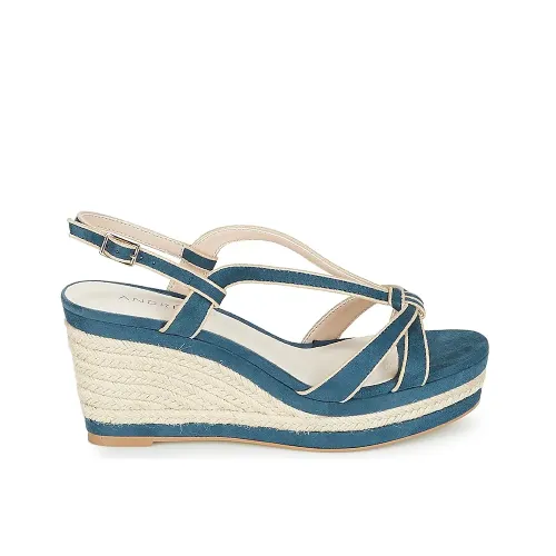 SANDALES ANDRÉ FEMME TEMPO BLEU