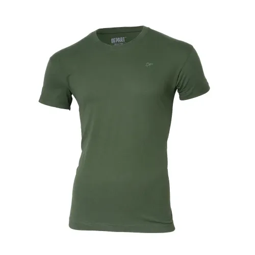 T-SHIRT HOMME DEPART  VERT 100% COTON SIMPLE 