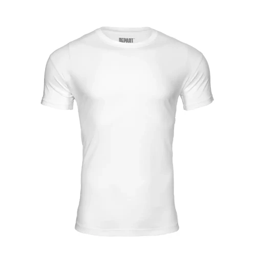 T-SHIRT HOMME DEPART  BLANC 100% COTON SIMPLE 
