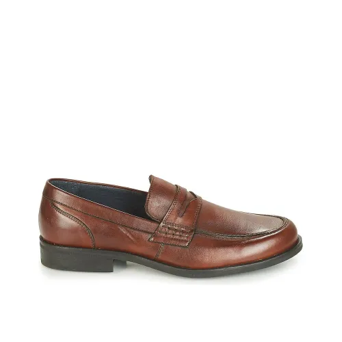 MOCASSINS ANDRÉ HOMME KOLL CUIR MARRON