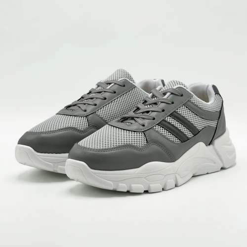 - Chaussure streetwear casual confortable semelle absorbante au chocs - BLEU NUIT - GRIS