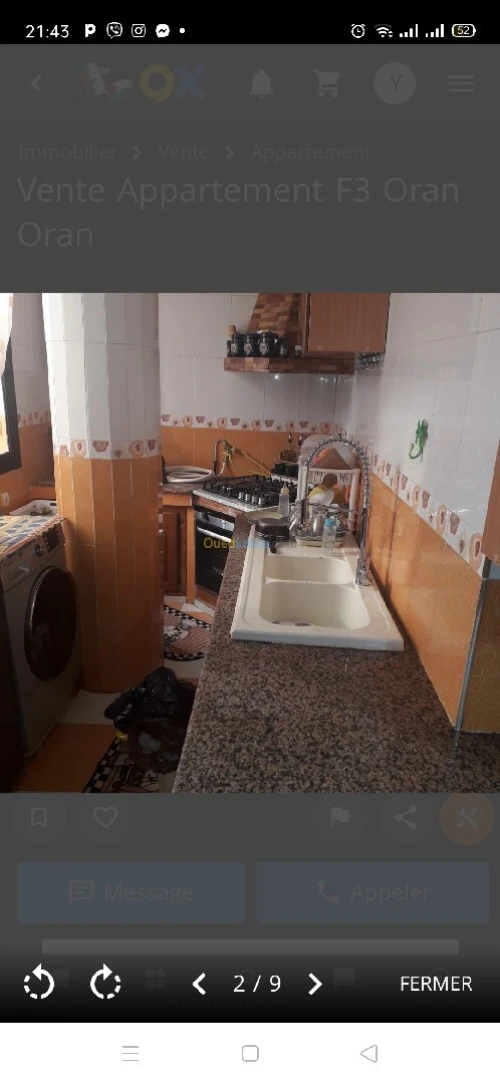 Vente Appartement F3 Oran Oran