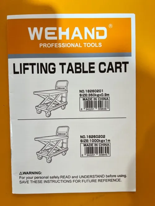 TABLE ELEVATRICE WEHAND 350KG 90CM 18260201